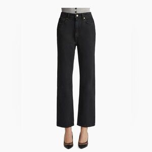 KHAITE Abigail Jeans in Black Prescott Wash